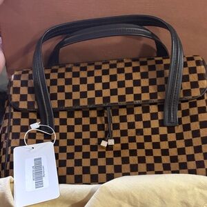 LV authentic Checkered Brown and Black Handbag
